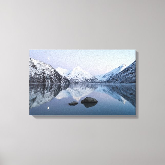 Portage Lake Twilight Canvas Print (Front)