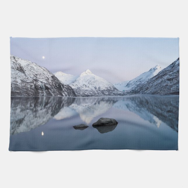 Portage Lake Twilight Tea Towel (Horizontal)