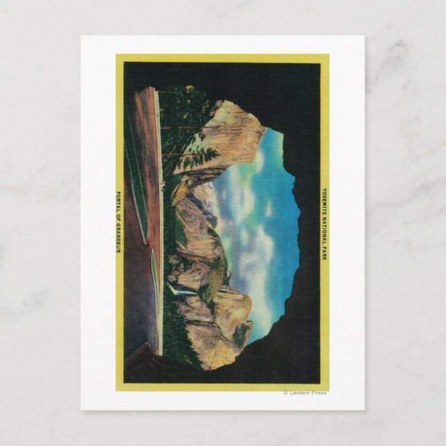 Portal of Grandeur view of Yosemite Valley Postcard (Front)