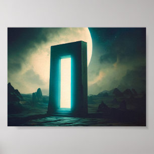Portal on a Moon Poster