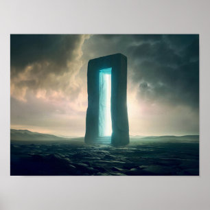 Portal on Desert Planet Poster