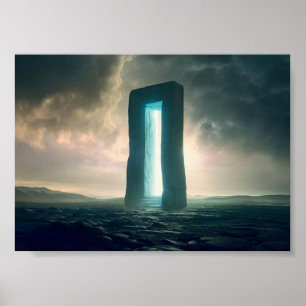 Portal on Desert Planet Poster