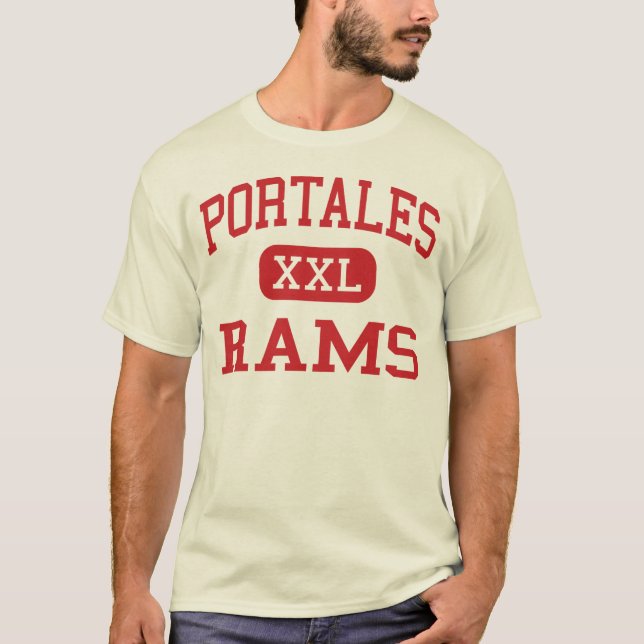 Portales - Rams - High - Portales New Mexico T-Shirt (Front)