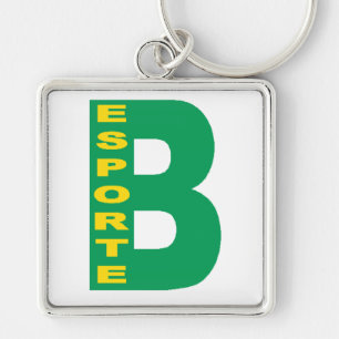 Porte-clé carré Premium BRAZIL ESPORTE Key Ring