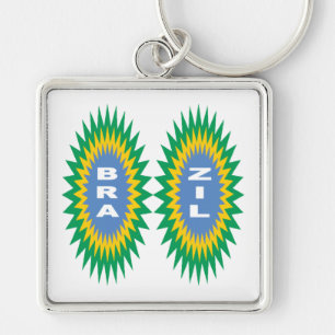Porte-clé grand carré Premium  DESIGN BRAZIL Key Ring
