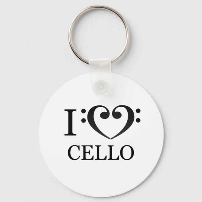 Porte-clé I Love Cello Key Ring (Front)