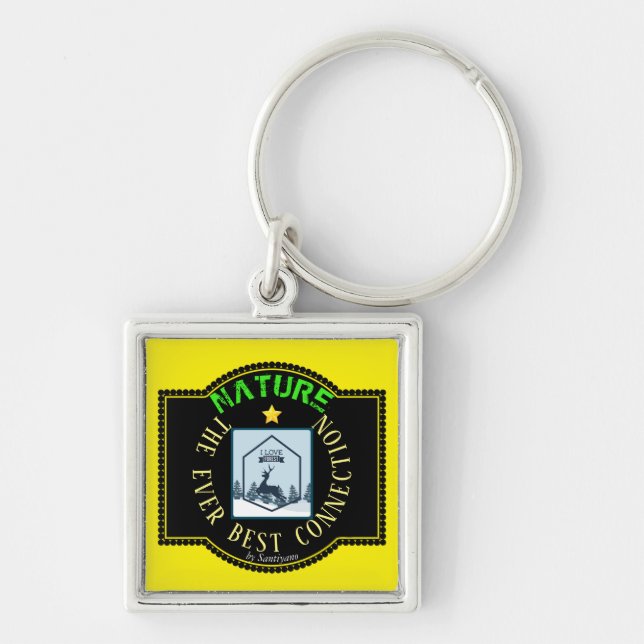 Porte-clé premium "Nature the best connection ' Key Ring (Front)