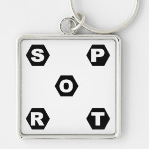 Porte-clés carr& PREMIUM  DESIGN SPORT Key Ring