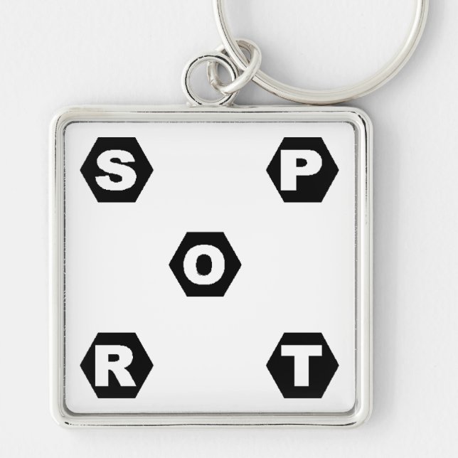 Porte-clés carr& PREMIUM  DESIGN SPORT Key Ring (Front)