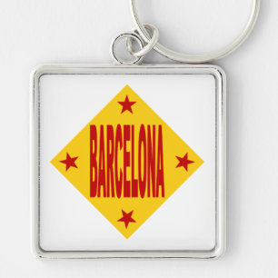 Porte-clés carré Premium BARCELONA Key Ring