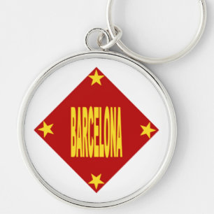 Porte-clés rond Premium Design BARCELONA Key Ring