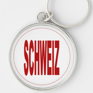 Porte-clés rond Premium SCHWEIZ Key Ring
