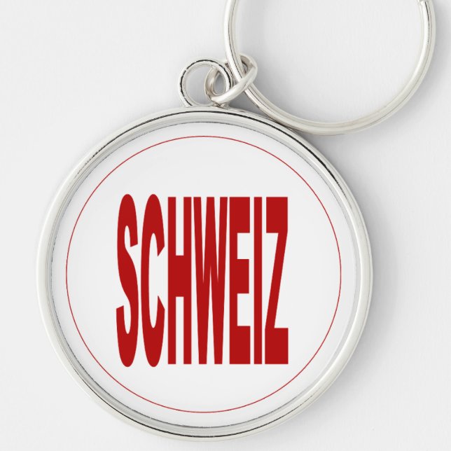 Porte-clés rond Premium  SCHWEIZ Key Ring (Front)