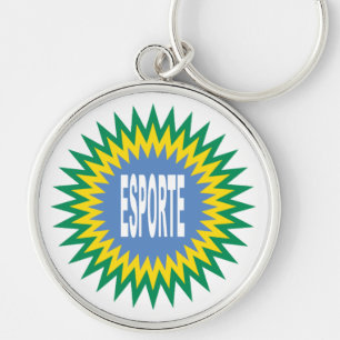 Porte-clés rond Premium SOLEIL BRAZIL ESPORTE Key Ring