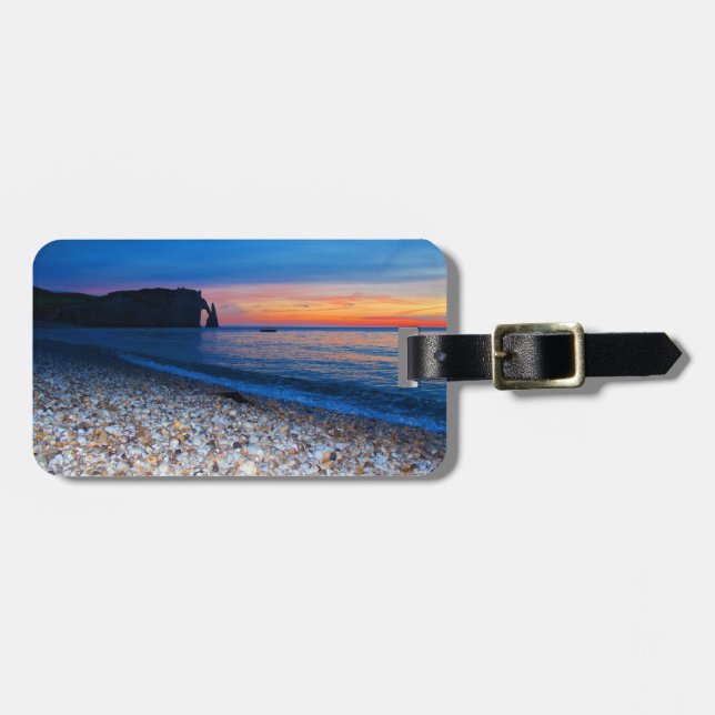 Porte d'Aval at sunset Luggage Tag (Front Horizontal)