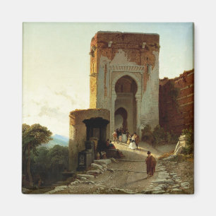 Porte de Justice, Alhambra, Granada (oil on canvas Magnet