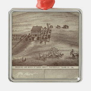 Porterville residences, store metal tree decoration