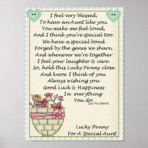 Portfolio-Aunt-Lucky Penny-Just glue on penny Poster