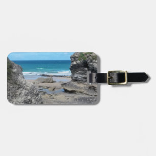 Porth Beach Newquay Cornwall Photograph Luggage Tag