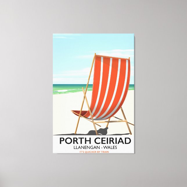 Porth Ceiriad Wales Beach Canvas Print (Front)