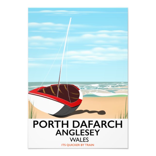 Porth Dafarch, Anglesey vintage travel poster (Front)