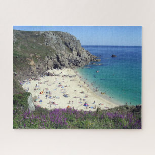 Porthchapel Beach Surfing Porthcurno Cornwall U. K Jigsaw Puzzle