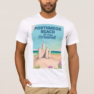 Porthmeor Beach, St Ives, Cornwall travel poster T-Shirt