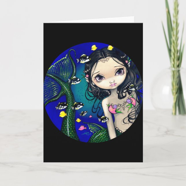 "Porthole Mermaid" Greeting Card (Front)
