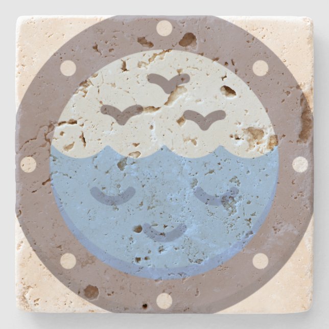 Porthole Stone Coaster (Front)