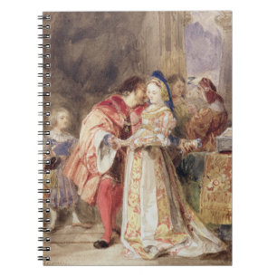 Portia and Bassanio, c.1826 (w/c, brown ink, bodyc Notebook