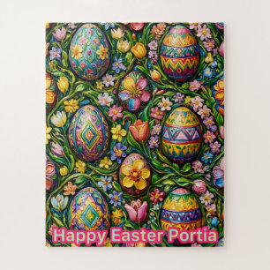 PORTIA~ Easter Treats ~ EASTER EGGS FLOWERS ~ Jigsaw Puzzle