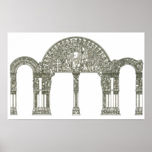 Portico de la Gloria. Santiago de Compostela Poster