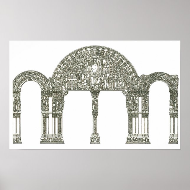 Portico de la Gloria. Santiago de Compostela Poster (Front)