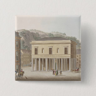 Portico of the Fountain of Pouhon at Spa, from 'Ch 15 Cm Square Badge