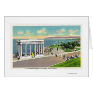 Portico over Plymouth Rock View of Plymouth