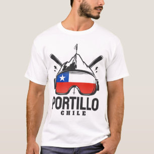 Portillo Chile Ski Resort Retro Skiing  T-Shirt