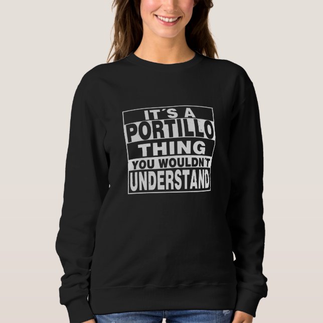 PORTILLO Surname Personalised Gift Sweatshirt (Front)