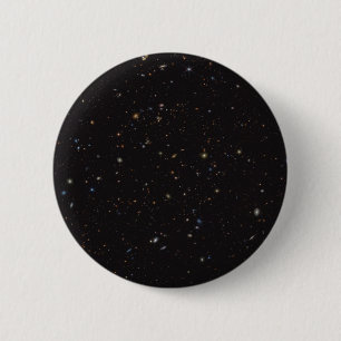 Portion Of Sky With Over 45,000 Galaxies Visible. 6 Cm Round Badge
