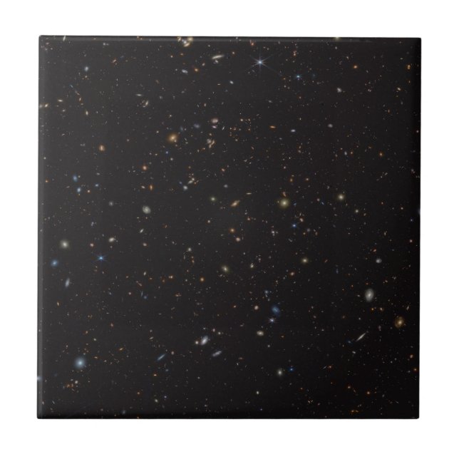 Portion Of Sky With Over 45,000 Galaxies Visible. Tile (Front)