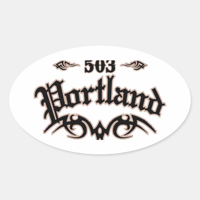 Portland 503 oval sticker (Front)