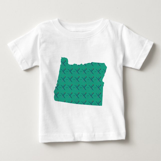 Portland Airport carpet Oregon map Baby T-Shirt (Front)