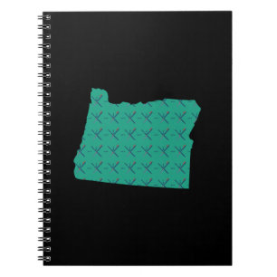 Portland Airport carpet Oregon map Spiral Notebook
