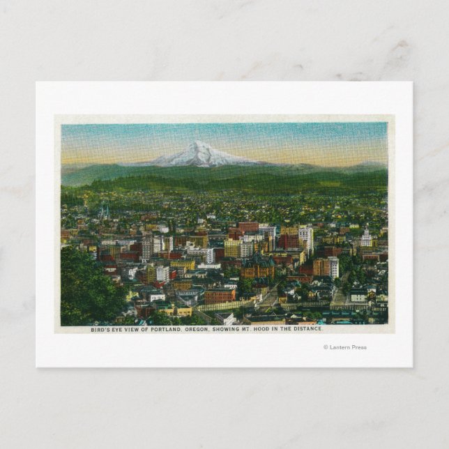 Portland and Mt. Hood in the distance Postcard (Front)