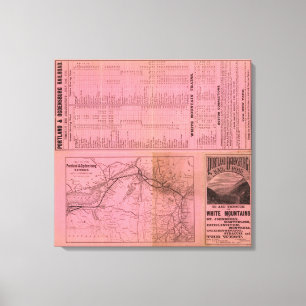 Portland and Ogdensburg Railroad and connections Canvas Print
