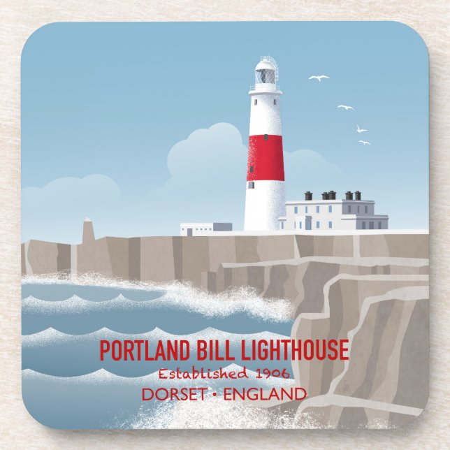 Portland Bill Lighthouse Coaster (Front)