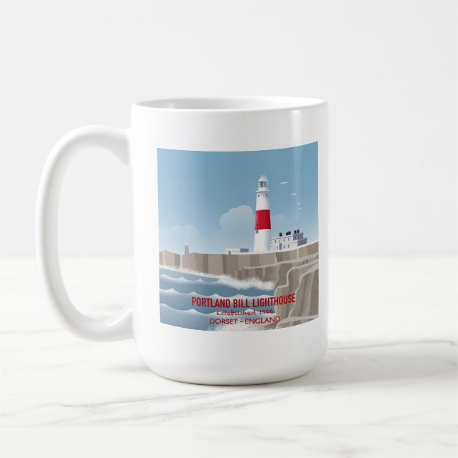 Portland Bill Lighthouse Coffee Mug (Left)
