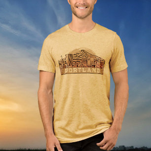 Portland Black Skyline Graphic T-Shirt Tri-Blend Shirt