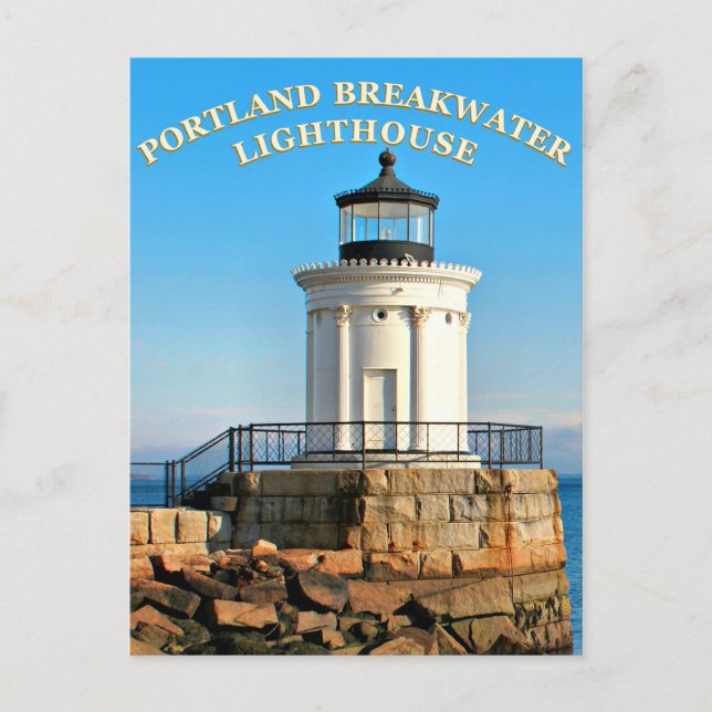 Portland Breakwater Lighthouse, Maine Postcard (Front)