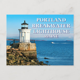 Portland Breakwater Lighthouse, Maine Postcard