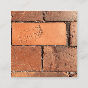 portland brick sidewalk square business card